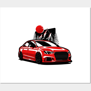 Red A3 RS3 Front Posters and Art